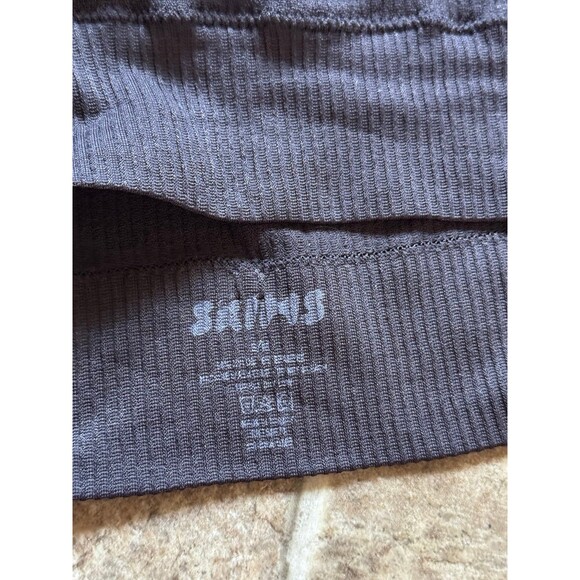 Skims Stretch Rib Scoop Neck Bralette Soot Size S/M - Picture 8 of 9